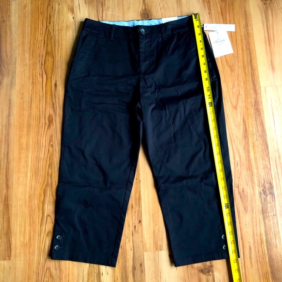 NEW CROFT & BARROW Capri Pants Black Size 4 Women’s - Picture 9 of 16